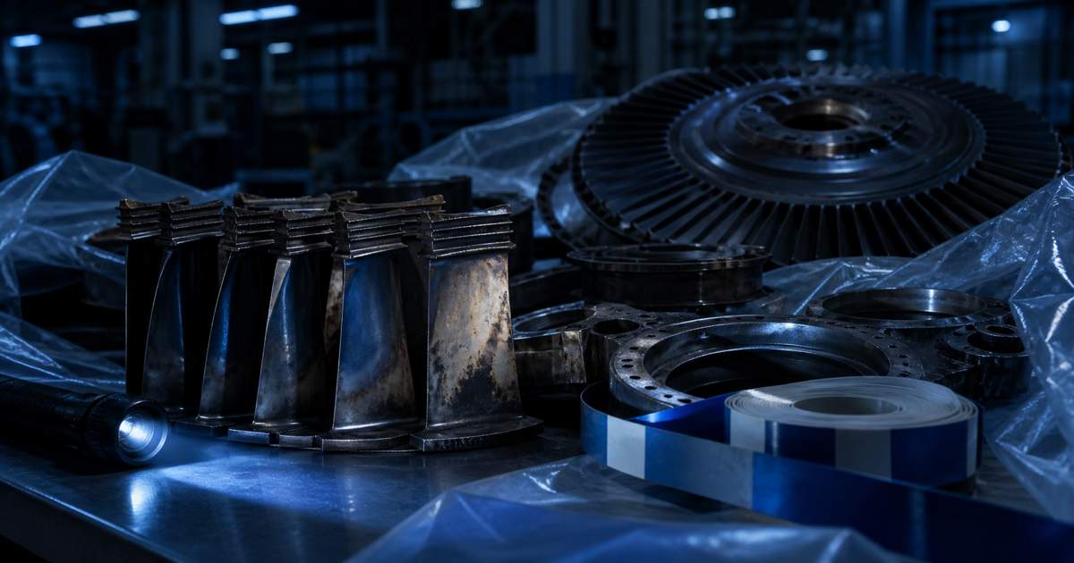 CFM56 engine turbine blades representing the aircraft parts documentation fraud